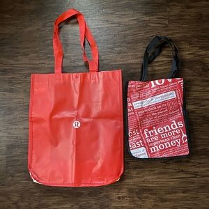 Lululemon Large and Small Reuseable Tote Bags
